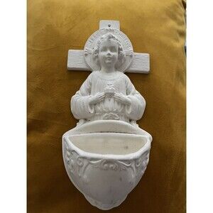 Holland Mold Divine Heart Of Jesus Sacred Heart Halo Holy Water Font Holder